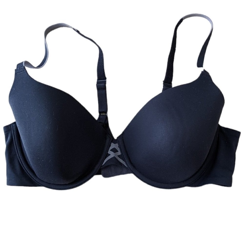 WARNER'S black tshirt tee bra 36B c059